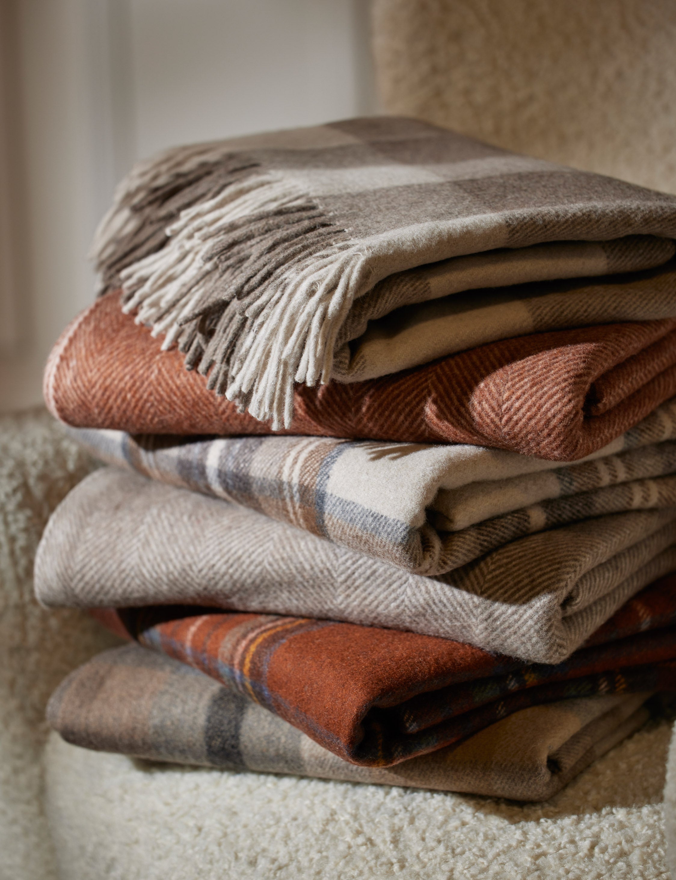 Bello Recycled Wool Throw | Soft, Durable Twill Weave