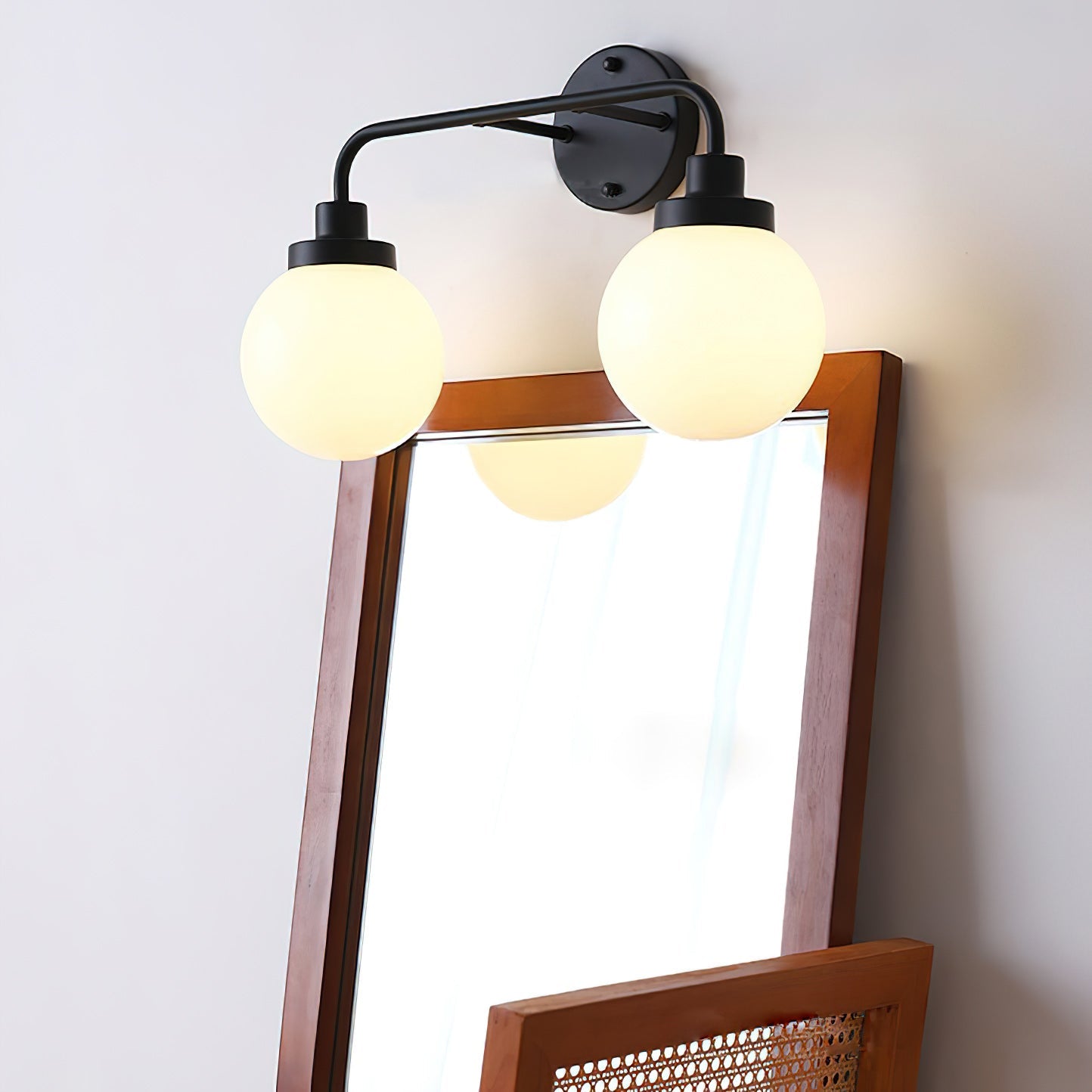 Belling Contemporary Glass-Shade Wall Light