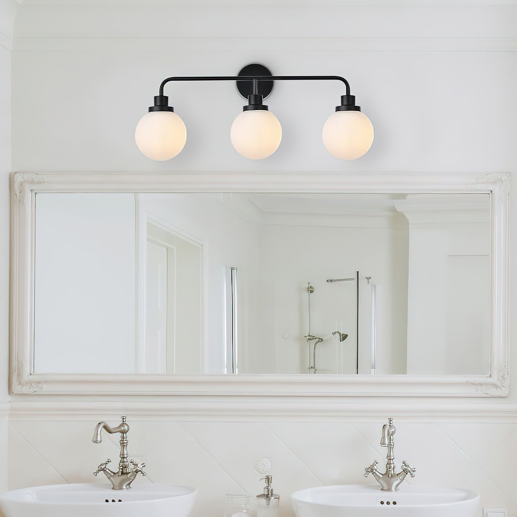 Belling Contemporary Glass-Shade Wall Light