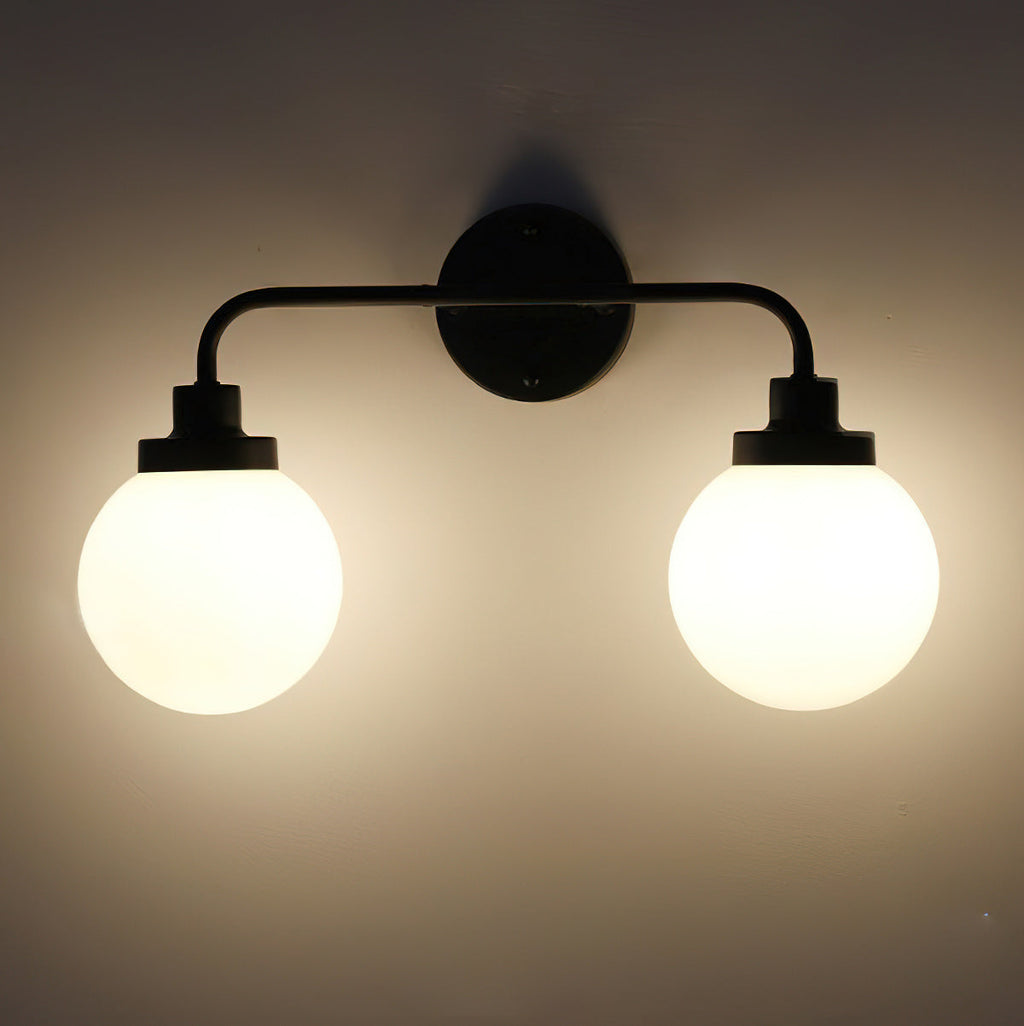 Belling Contemporary Glass-Shade Wall Light