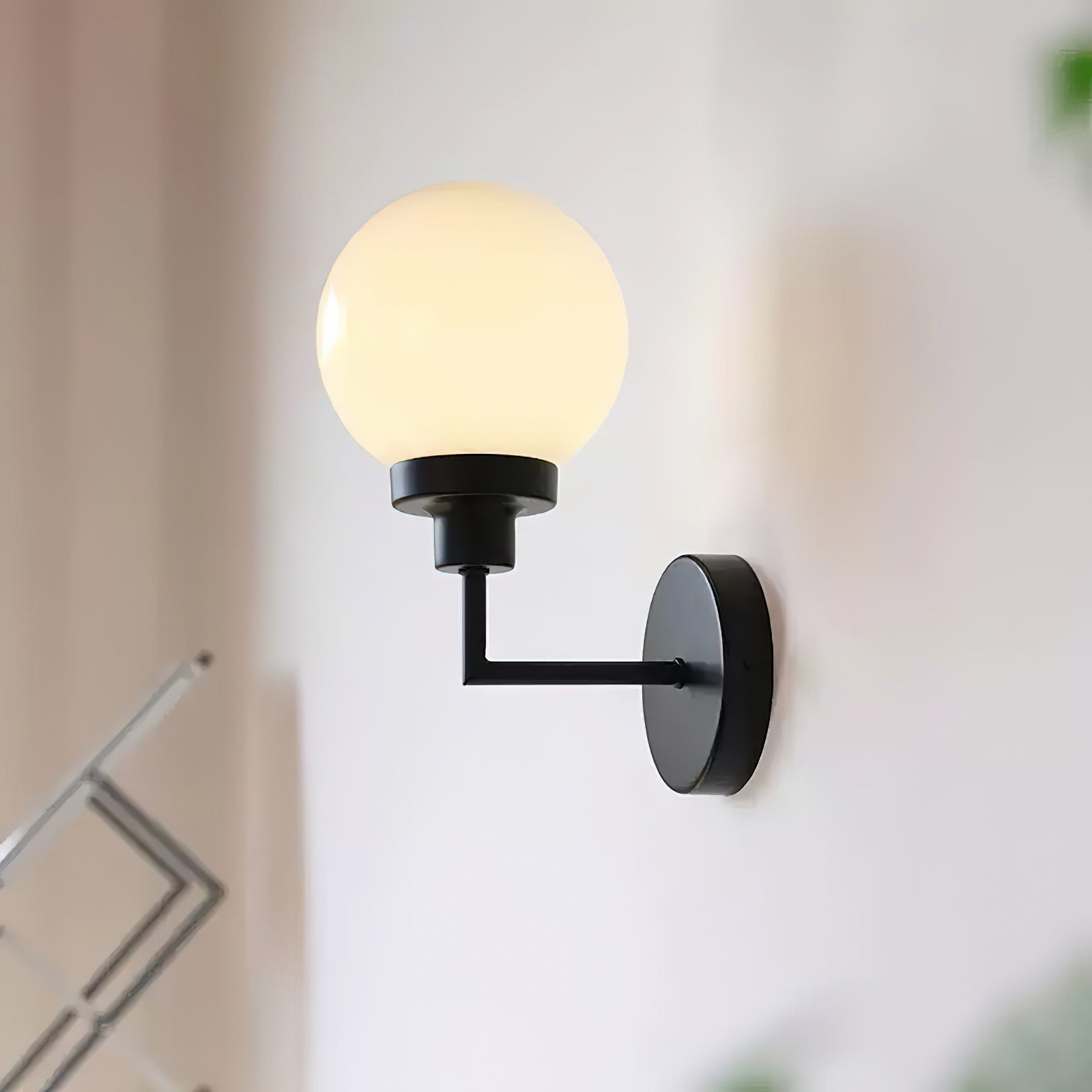 Belling Contemporary Glass-Shade Wall Light