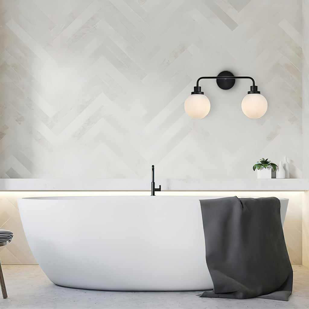 Belling Contemporary Glass-Shade Wall Light