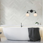 Belling Contemporary Glass-Shade Wall Light