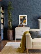 Bela Indigo Lumbar Pillow | Woven Cotton & Wool, Boho Detailing