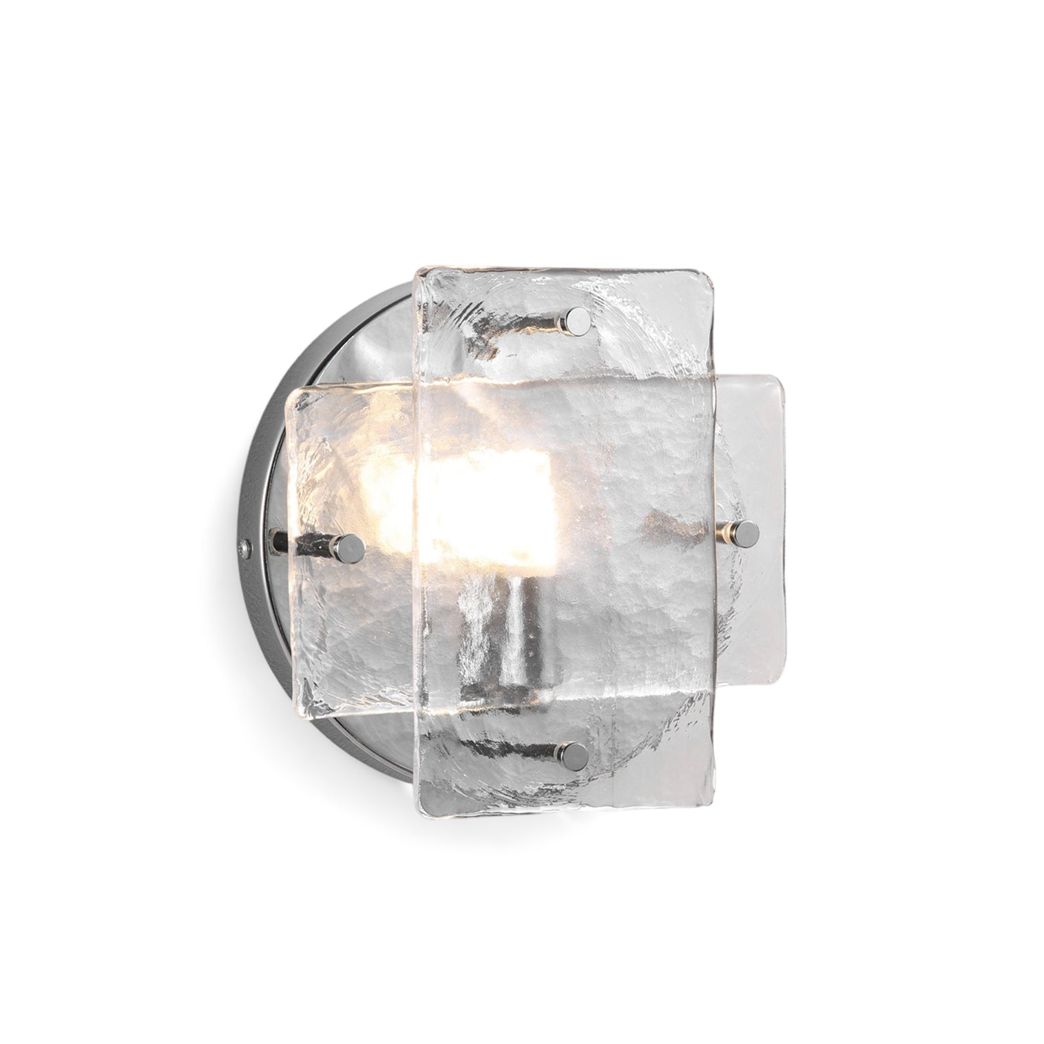 Bergen Sculptural Ice-Glass Wall Sconce