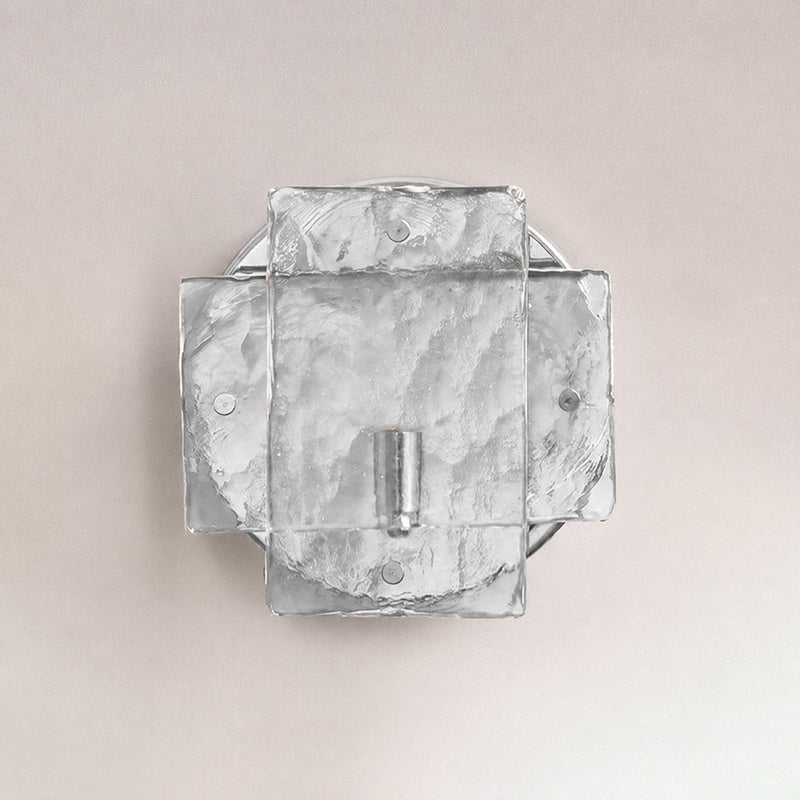 Bergen Sculptural Ice-Glass Wall Sconce