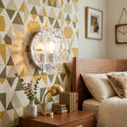 Bergen Sculptural Ice-Glass Wall Sconce