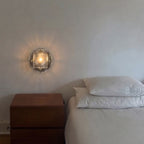 Bergen Sculptural Ice-Glass Wall Sconce