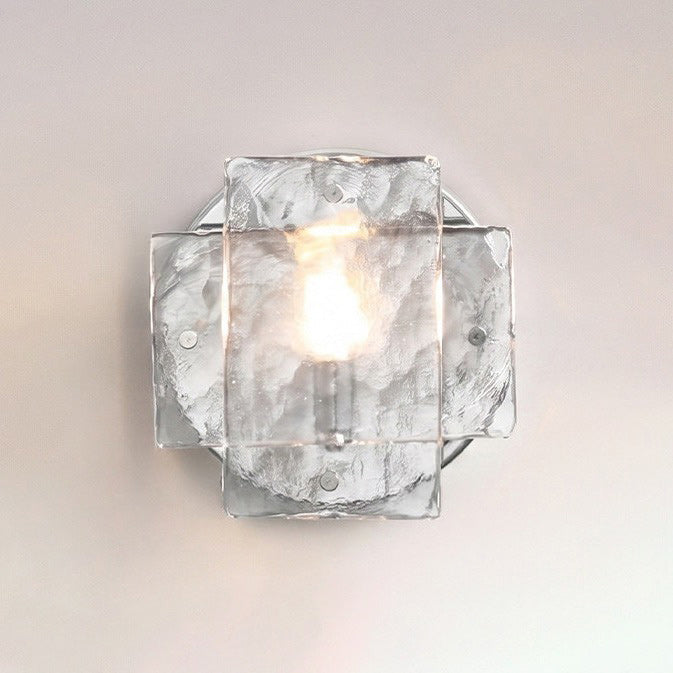 Bergen Sculptural Ice-Glass Wall Sconce
