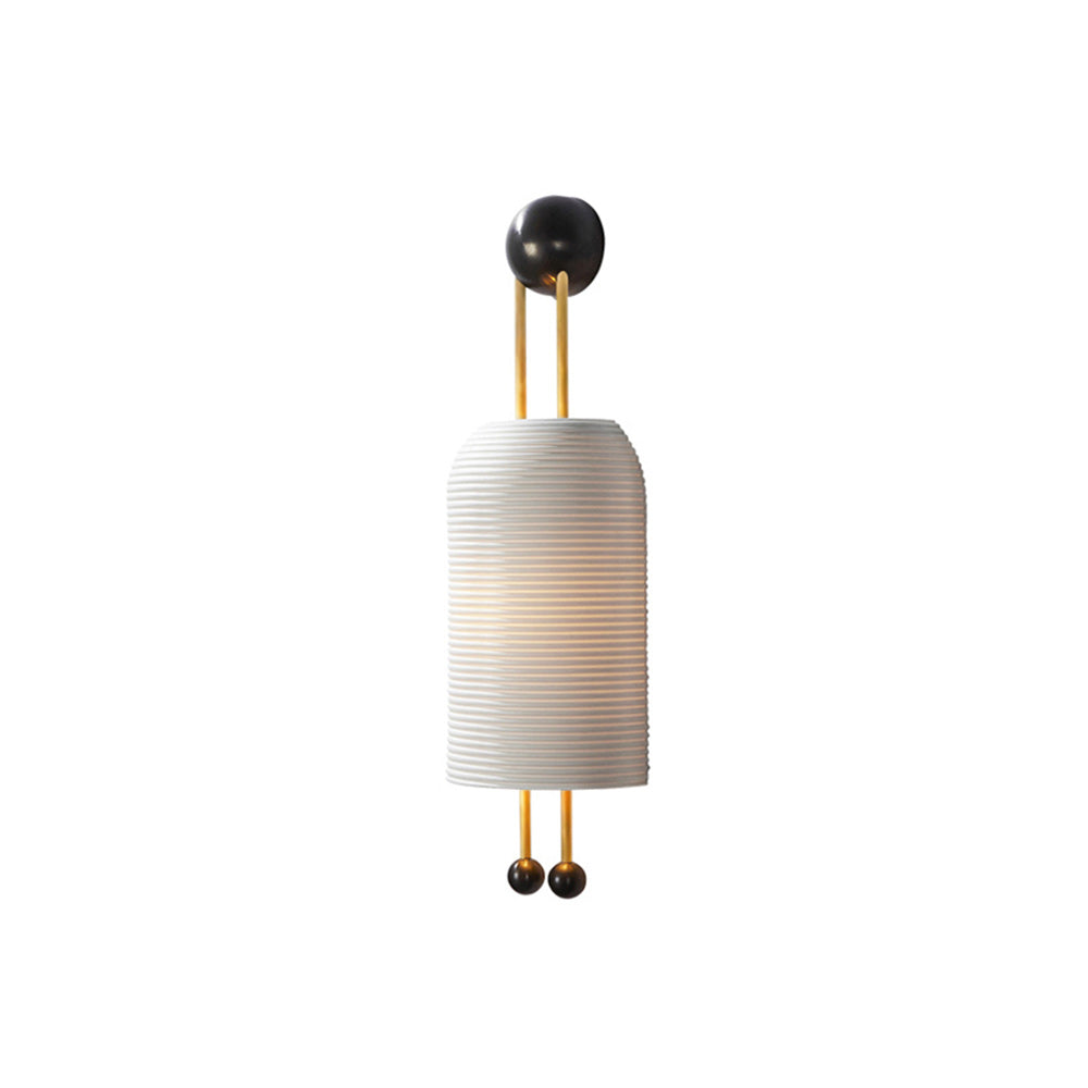 Bertha Fluted Milk-Glass Wall Lamp