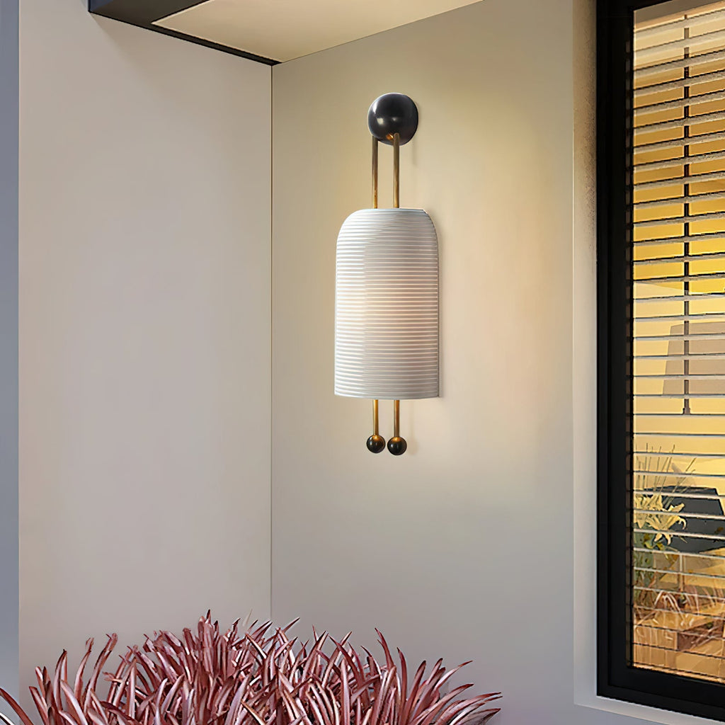 Bertha Fluted Milk-Glass Wall Lamp
