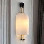 Bertha Fluted Milk-Glass Wall Lamp