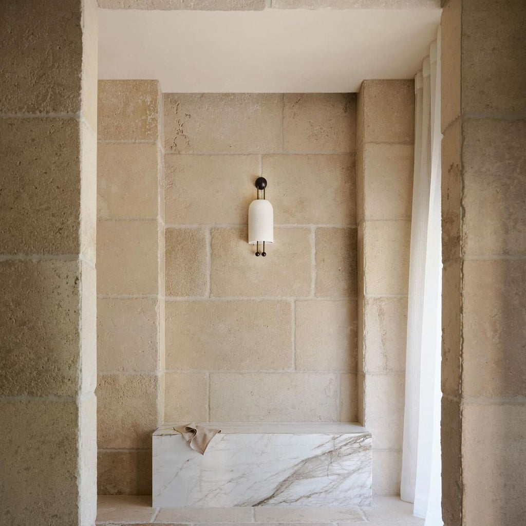 Bertha Fluted Milk-Glass Wall Lamp