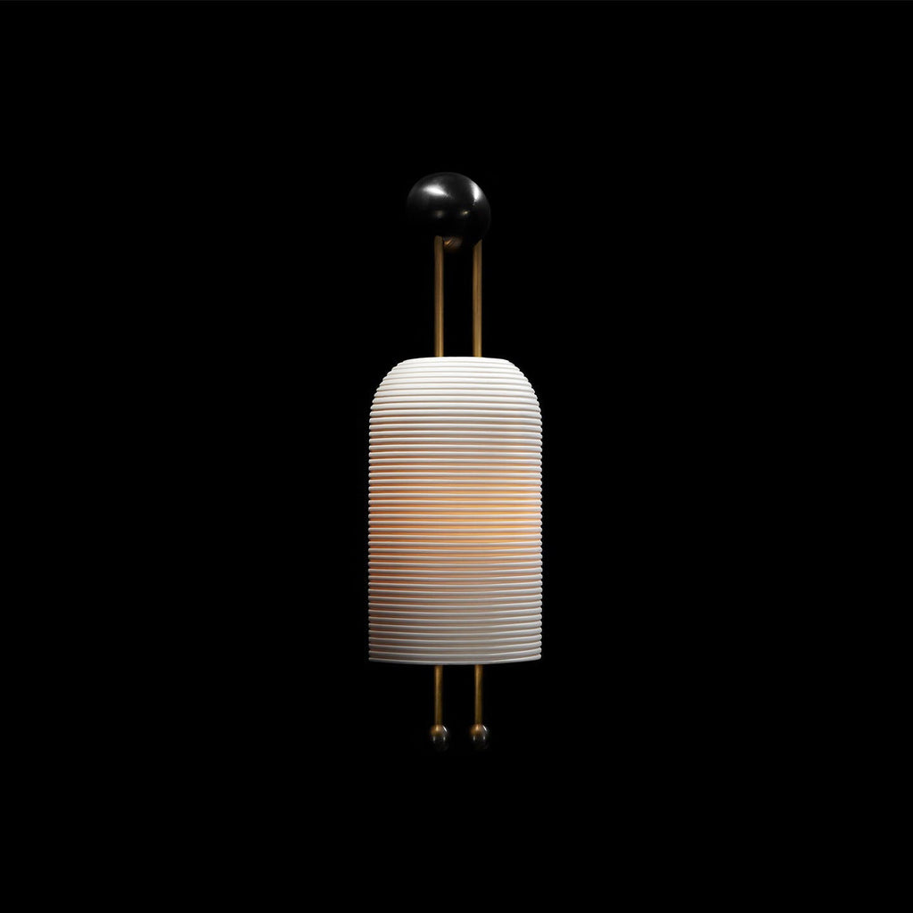 Bertha Fluted Milk-Glass Wall Lamp