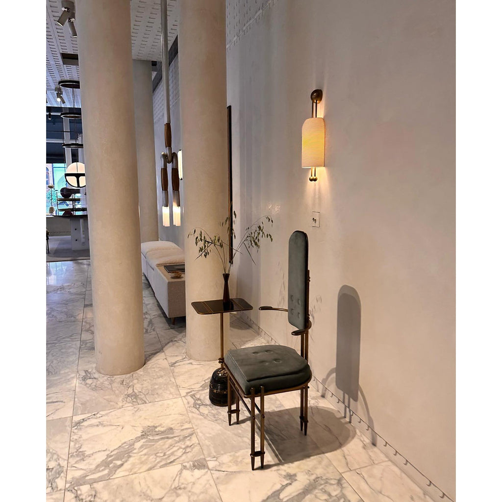 Bertha Fluted Milk-Glass Wall Lamp