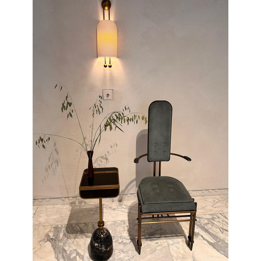 Bertha Fluted Milk-Glass Wall Lamp