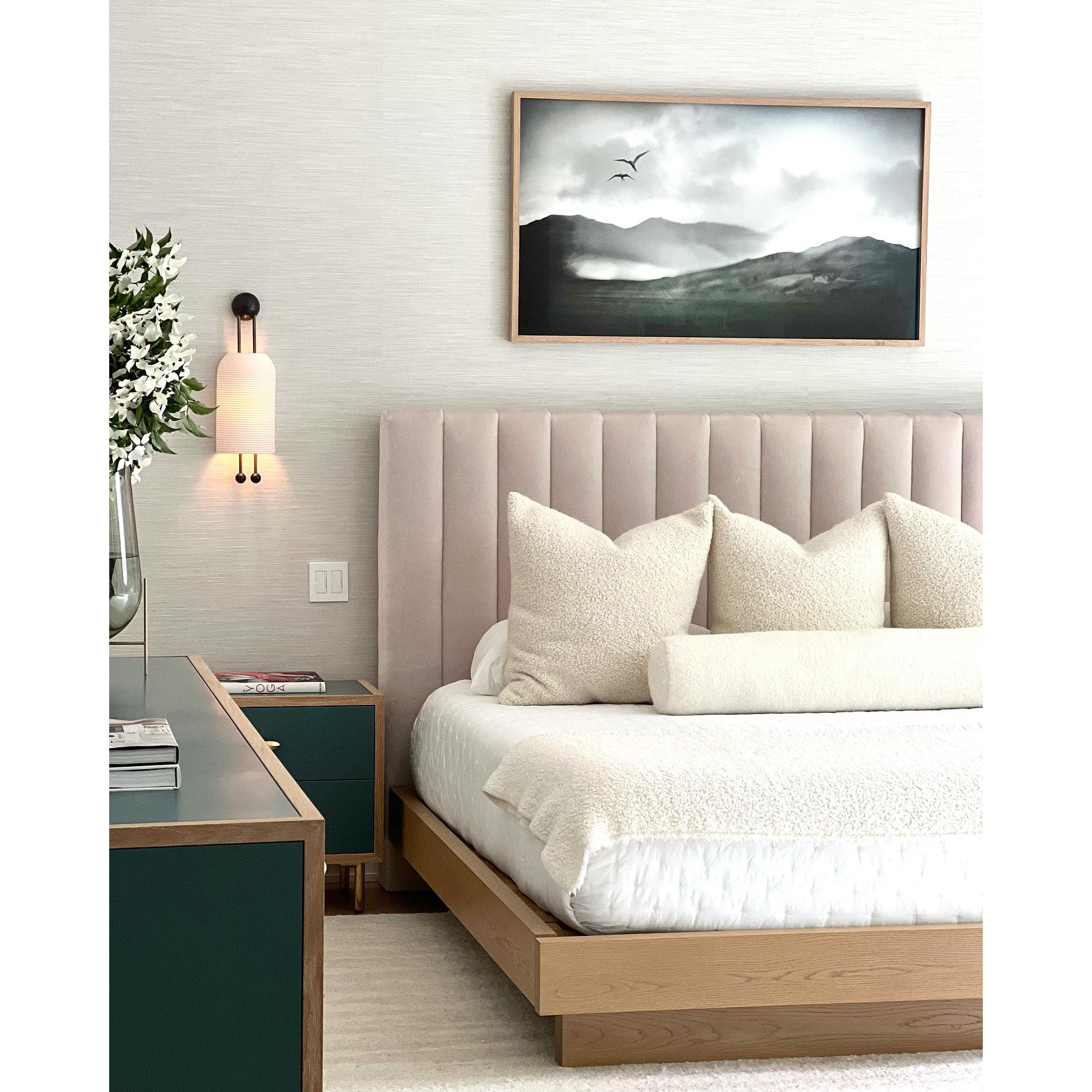 Bertha Fluted Milk-Glass Wall Lamp