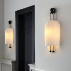 Bertha Fluted Milk-Glass Wall Lamp
