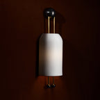 Bertha Fluted Milk-Glass Wall Lamp