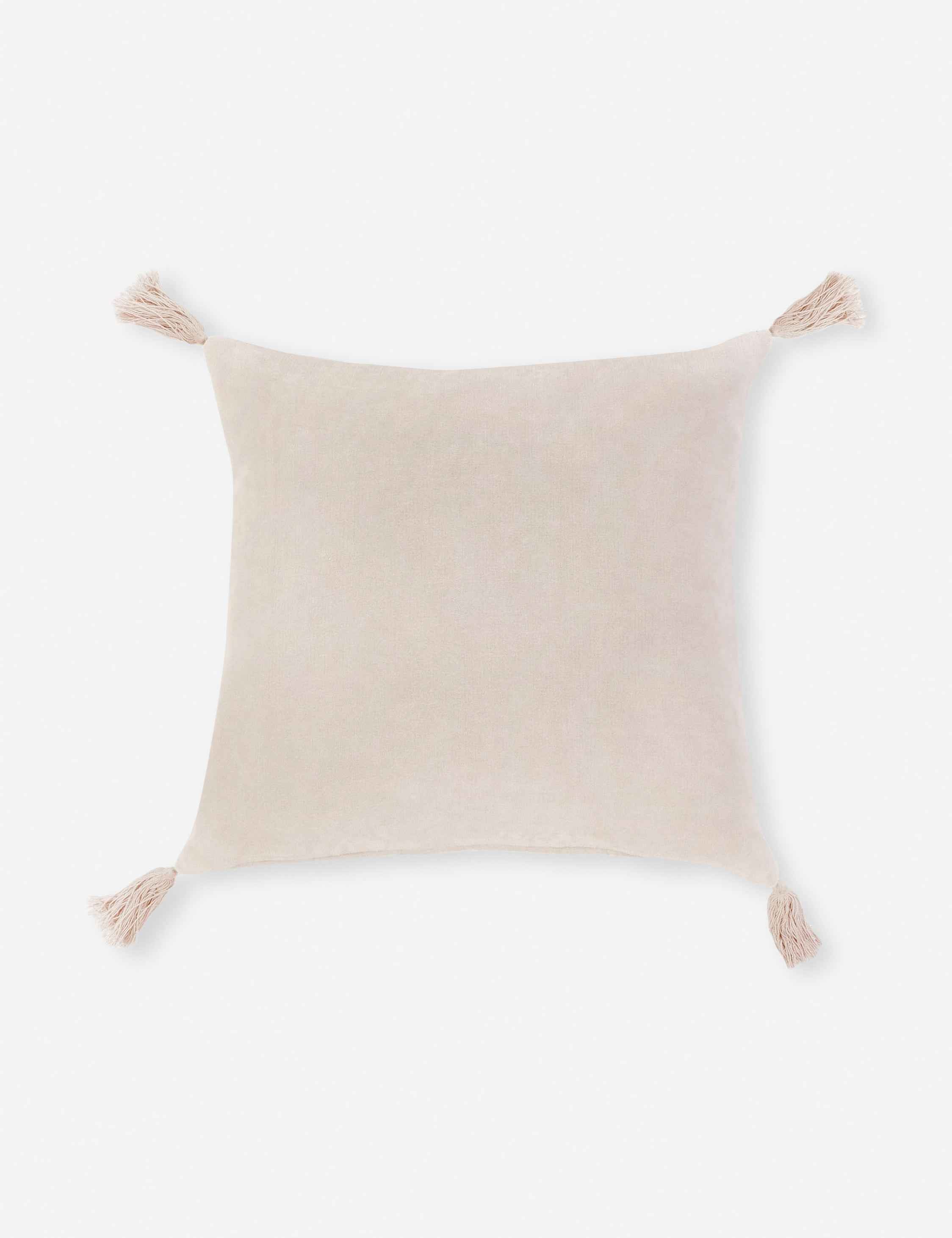 Bela Velvet Pillow | Soft Fabric with Corner Tassels