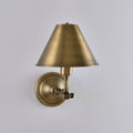 Bicklett Adjustable Brass Cone Wall Sconce