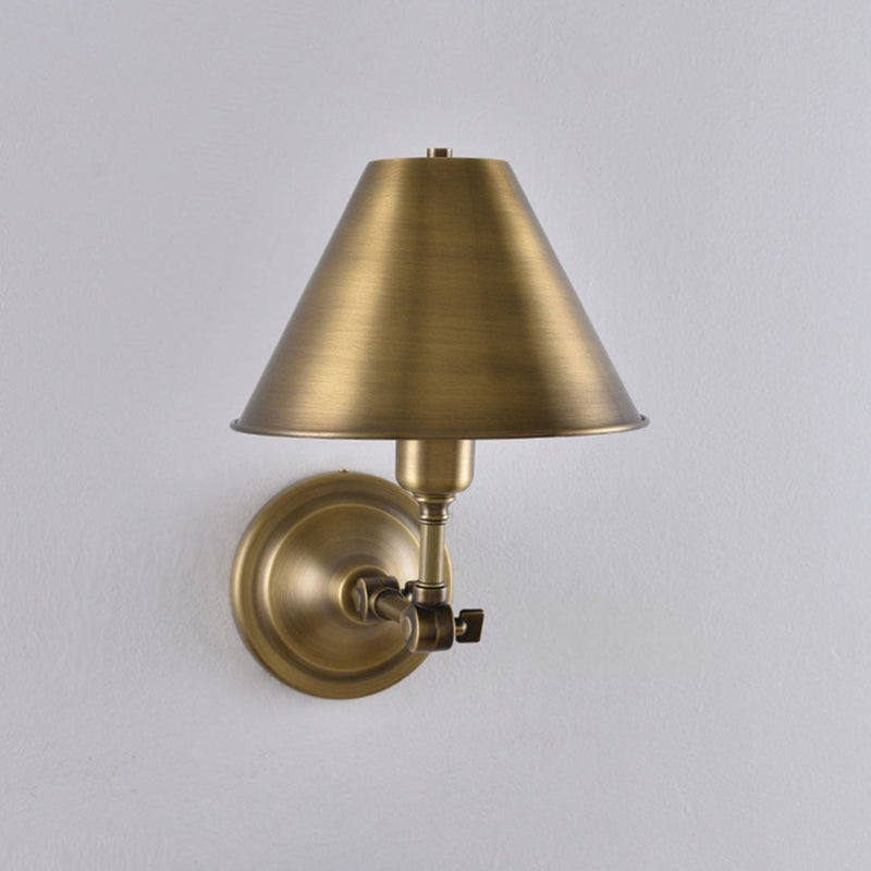 Bicklett Adjustable Brass Cone Wall Sconce