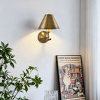 Bicklett Adjustable Brass Cone Wall Sconce