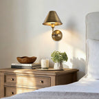 Bicklett Adjustable Brass Cone Wall Sconce