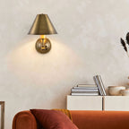 Bicklett Adjustable Brass Cone Wall Sconce