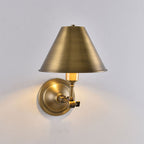 Bicklett Adjustable Brass Cone Wall Sconce