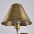 Bicklett Adjustable Brass Cone Wall Sconce