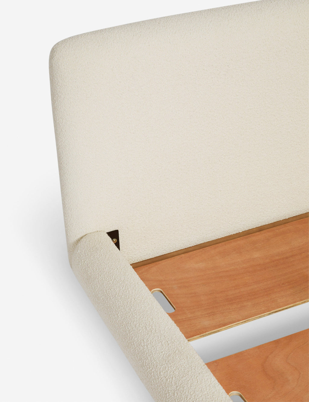 Bello Bed Frame | Plush Bouclé Upholstery, Rippled Wooden Base