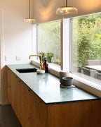 Solara: Pendant Light made of Brass & Glass with Integrated LED – for Dining Room & Living Room