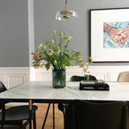 Solara: Pendant Light made of Brass & Glass with Integrated LED – for Dining Room & Living Room