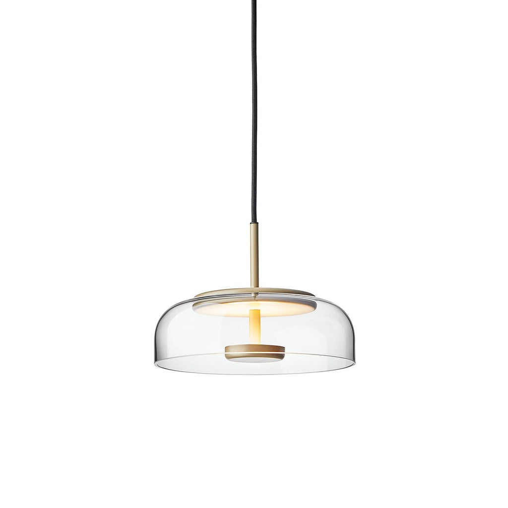 Solara: Pendant Light made of Brass & Glass with Integrated LED – for Dining Room & Living Room