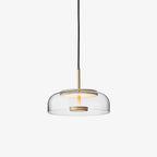 Solara: Pendant Light made of Brass & Glass with Integrated LED – for Dining Room & Living Room