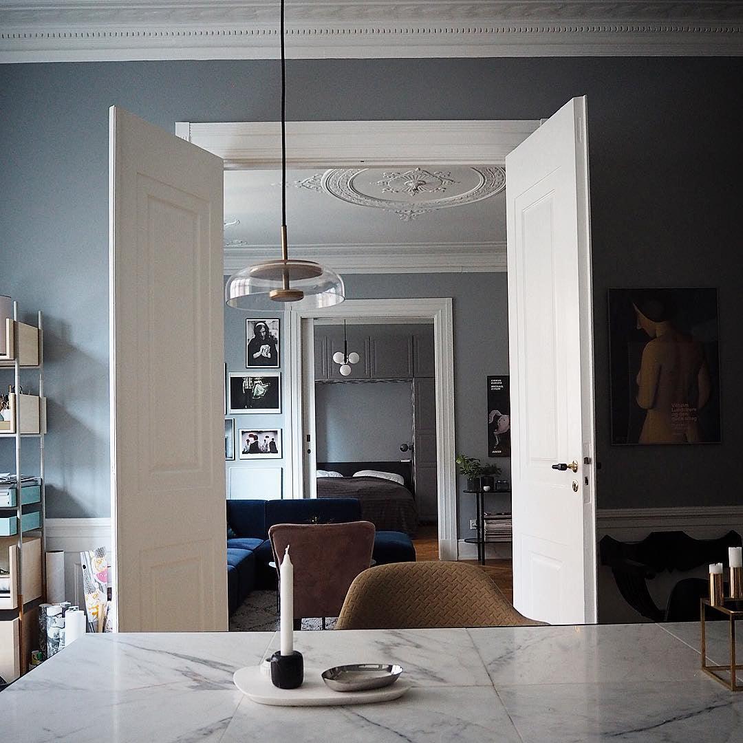 Solara: Pendant Light made of Brass & Glass with Integrated LED – for Dining Room & Living Room