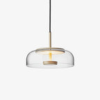 Solara: Pendant Light made of Brass & Glass with Integrated LED – for Dining Room & Living Room