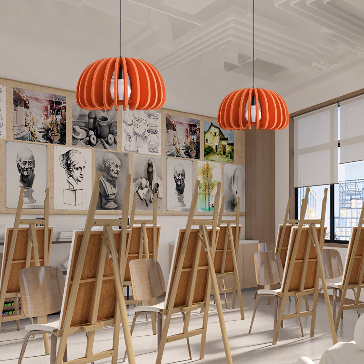 Birdcage Acoustic Felt Pendant Lamp