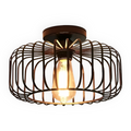 Birdcage Ceiling Lamp, E27 Socket, Surface Mounted, AC Power