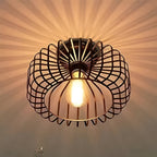 Birdcage Ceiling Lamp, E27 Socket, Surface Mounted, AC Power