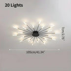 Kora LED Plafondlamp | Dimbaar, Modern Design in Zwart of Goud