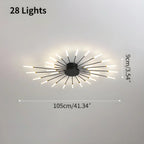 Kora LED Plafondlamp | Dimbaar, Modern Design in Zwart of Goud