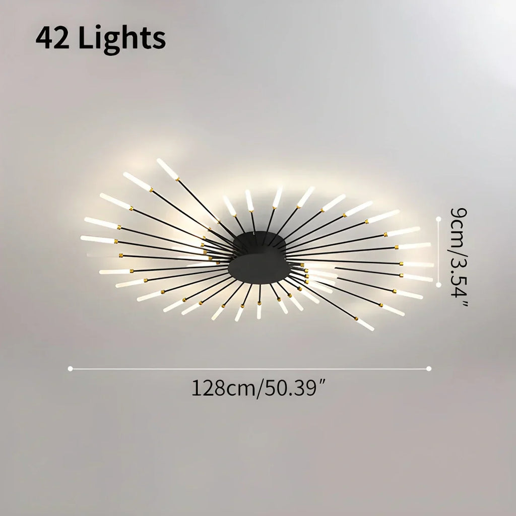 Kora LED Plafondlamp | Dimbaar, Modern Design in Zwart of Goud