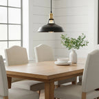 Pendant Light Steel Iron Shade E27 LED Compatible White Black Lighting