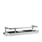 Shower Caddy Plastic White Black Shower Rod Organizer