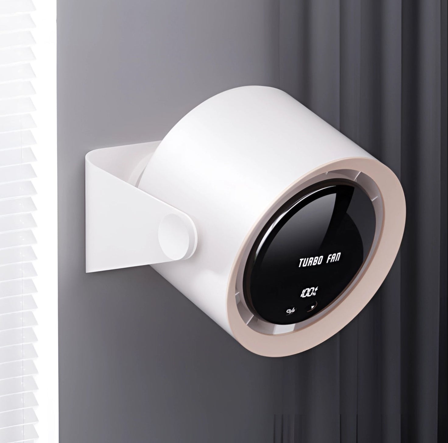 Bladeless Fan Portable LED Display Compact Air Circulator Design