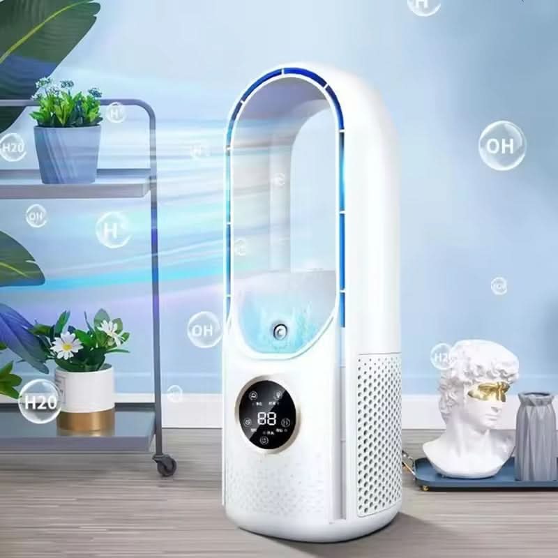 Bladeless Fan UV Air Purifier USB Powered 6 Speed Compact Tabletop Design