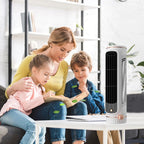 Bladeless Tower Fan, USB Powered, 3-Speed Settings, Built-In Battery