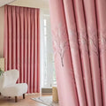 LeafElegance: Curtain with Leaf Embroidery – Blackout & Thermal Protection for Bedrooms